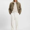 Micro-pattern T-shirt in mercerised cotton