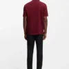 Micro-pattern T-shirt in mercerised cotton