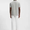 Micro-pattern T-shirt in mercerised cotton