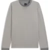 Micro-pattern T-shirt in mercerised cotton