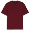 Micro-pattern T-shirt in mercerised cotton