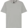 Micro-pattern T-shirt in mercerised cotton