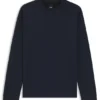 Micro-pattern T-shirt in mercerised cotton