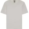 Micro-pattern T-shirt in mercerised cotton