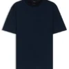 Micro-pattern T-shirt in mercerised cotton