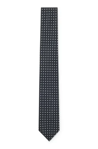 Micro-pattern tie in silk
