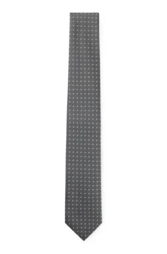 Micro-pattern tie in silk