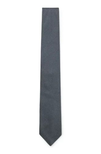 Micro-pattern tie in silk