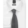 Micro-pattern tie in silk