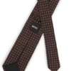 Micro-pattern tie in silk