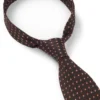 Micro-pattern tie in silk