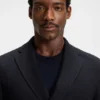 Micro-patterned slim-fit jacket in stretch wool