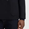 Micro-patterned slim-fit jacket in stretch wool
