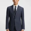 Micro-patterned slim-fit jacket in virgin wool