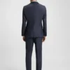 Micro-patterned slim-fit jacket in virgin wool