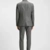 Micro-patterned slim-fit jacket in virgin wool Micro-patterned slim-fit jacket in virgin wool