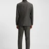 Micro-patterned slim-fit jacket in virgin wool Micro-patterned slim-fit jacket in virgin wool