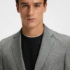 Micro-patterned slim-fit jacket in virgin wool Micro-patterned slim-fit jacket in virgin wool