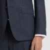 Micro-patterned slim-fit jacket in virgin wool