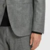 Micro-patterned slim-fit jacket in virgin wool Micro-patterned slim-fit jacket in virgin wool
