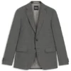 Micro-patterned slim-fit jacket in virgin wool
