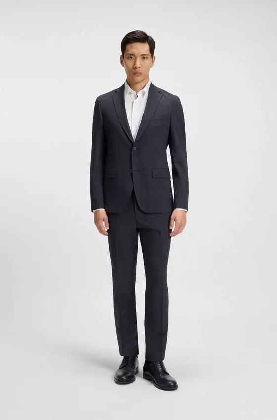 Micro-patterned slim-fit suit in stretch cloth Micro-patterned slim-fit suit in stretch cloth