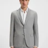 Micro-patterned slim-fit suit in stretch cloth