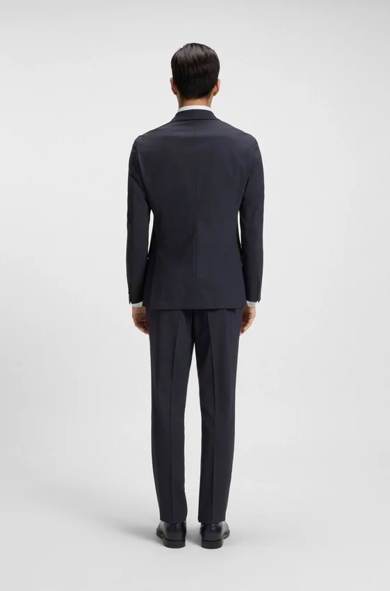 Micro-patterned slim-fit suit in stretch cloth Micro-patterned slim-fit suit in stretch cloth
