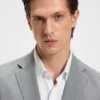 Micro-patterned slim-fit suit in stretch cloth