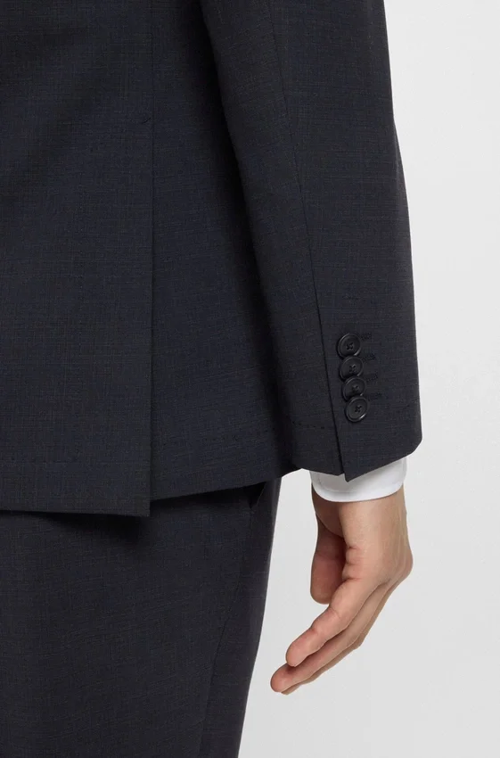 Micro-patterned slim-fit suit in stretch cloth Micro-patterned slim-fit suit in stretch cloth