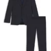 Micro-patterned slim-fit suit in stretch cloth Micro-patterned slim-fit suit in stretch cloth