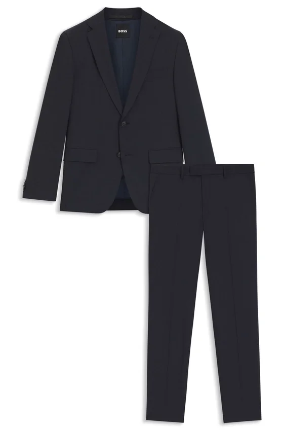 Micro-patterned slim-fit suit in stretch cloth Micro-patterned slim-fit suit in stretch cloth