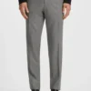 Micro-patterned slim-fit trousers in virgin wool