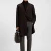 Micro-patterned slim-fit trousers in virgin wool