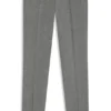 Micro-patterned slim-fit trousers in virgin wool