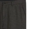 Micro-patterned slim-fit trousers in virgin wool