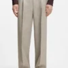 Micro-patterned trousers in an oversized-fit Micro-patterned trousers in an oversized-fit
