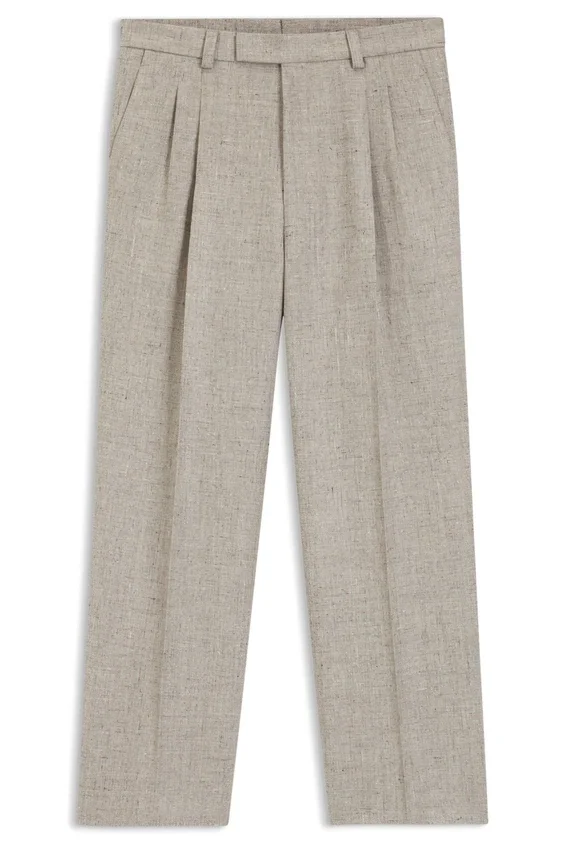 Micro-patterned trousers in an oversized-fit Micro-patterned trousers in an oversized-fit