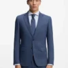Micro-patterned two-piece slim-fit suit in stretch cloth