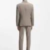 Micro-patterned two-piece slim-fit suit in stretch cloth