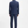 Micro-patterned two-piece slim-fit suit in stretch cloth
