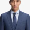 Micro-patterned two-piece slim-fit suit in stretch cloth
