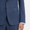 Micro-patterned two-piece slim-fit suit in stretch cloth