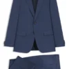 Micro-patterned two-piece slim-fit suit in stretch cloth
