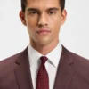 Micro-patterned two-piece slim-fit suit in virgin wool