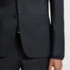 Micro-patterned two-piece slim-fit suit in virgin wool