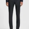 Micro-patterned two-piece slim-fit suit in virgin wool