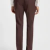 Micro-patterned two-piece slim-fit suit in virgin wool