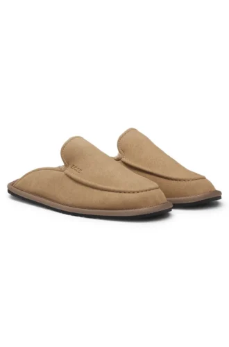 Microfibre slippers with fluffy lining