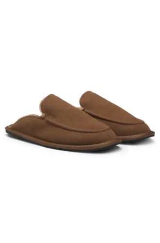 Microfibre slippers with fluffy lining